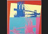 Andy Warhol Canvas Paintings - Brooklyn Bridge 1983